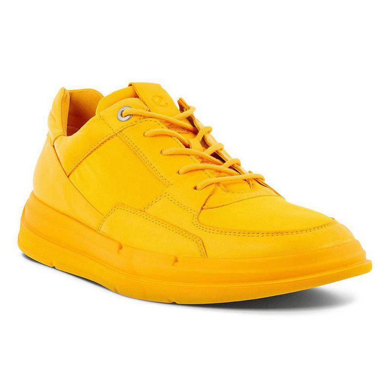 Women Flats Ecco Soft X W - Sneakers Yellow - India QMJBPK847